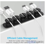 CO110 Cable Organizer Clips - 5 Bays, 4 Storage Compartments - Black - Image 3